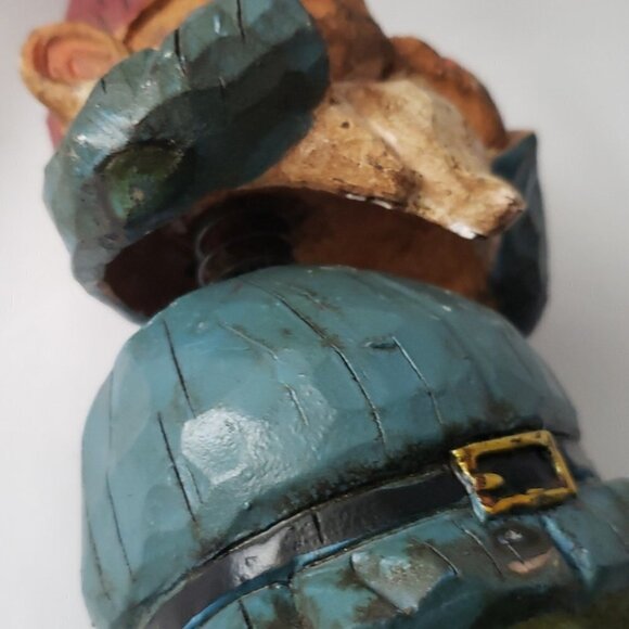 Bobblehead gnome vintage hands at mouth metal heavy 9"h - Picture 11 of 13